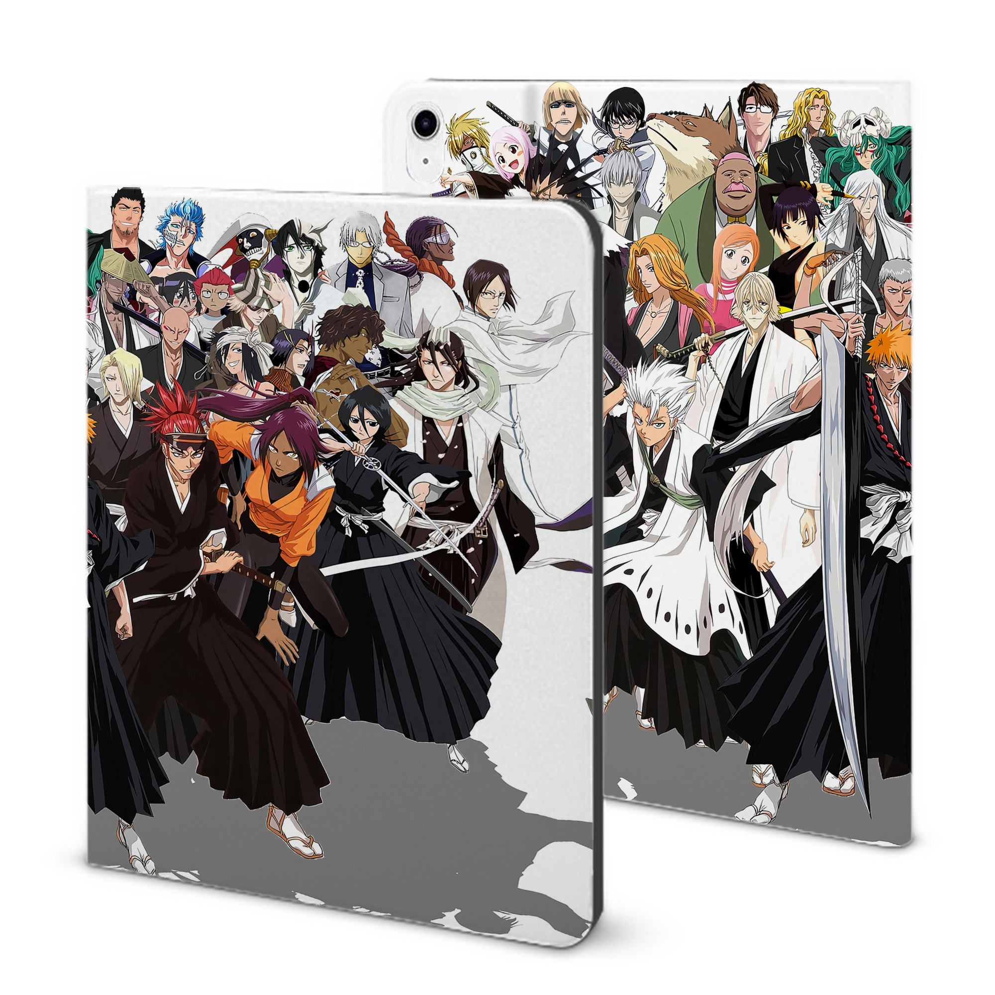 （画像用） ブリーチ BLEACH IPad ケース ブック型 PUレザー TPU 耐衝撃 軽量 薄型 ペン収納なし 全面保護 IPad 各モデル対応
